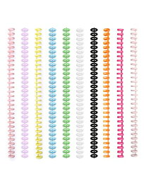 YFFSFDC A4/30穴製本リング ルーズリーフバインダーリング 穴径12mm 製本用とじ具 単語帳 資料保存 整理 カレンダー 手帳 アルバム【10色 10個セット】
