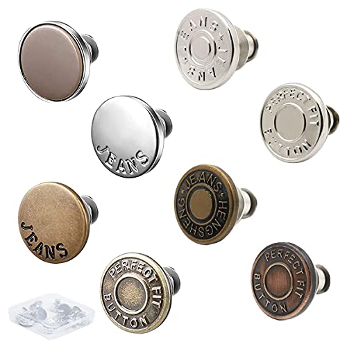 【送料無料】YFFSFDC ジーンズにぴったりのボタンピン、 取り外し可能および ジャンボタンピン縫いなし、 調節可能な金属ボタン、パンツのウエスト増減可能、ジ...