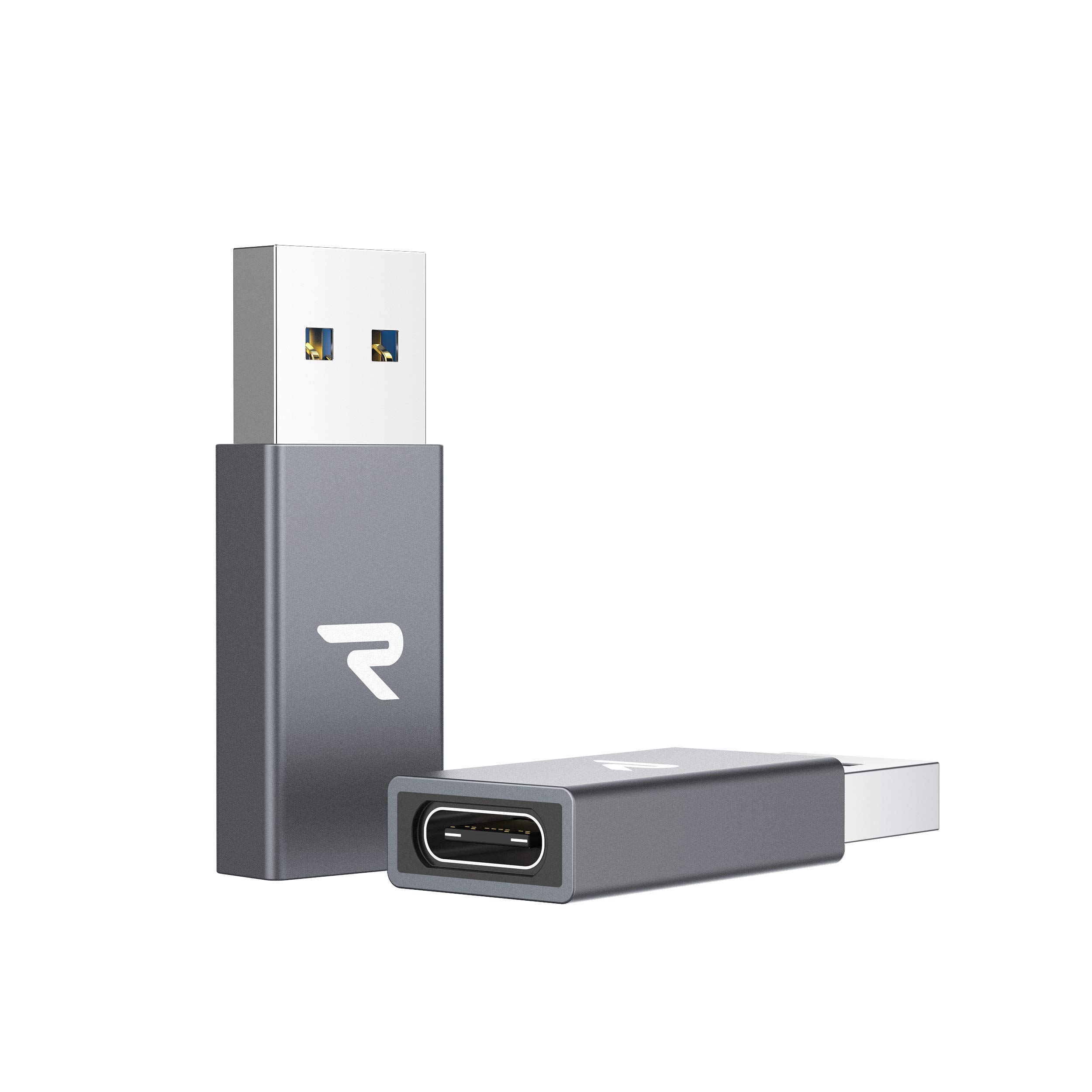 Rampow USB Type C (メス) to USB 3.0 (オス) 変換アダプタ【2点セット】Quick Charger 3.0対応 USB 3.0 高速データ転送 MacBook Pro/Air/iPad Pro 2019/Surface/Sony Xperia/Samsung対応 変換コネクタ 在宅勤務支援