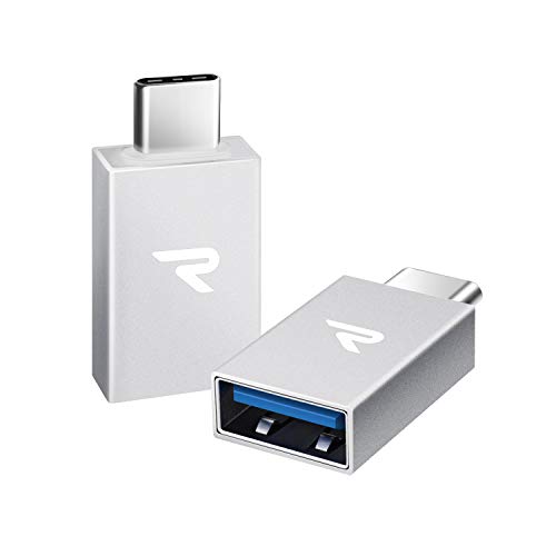 Rampow USB Type C to USB 変換アダプタ【二個セット/シルバー】OTG対応 MacBook, iPad Pro, Sony Xperia XZ/XZ2対応 USB C to USB 3.0 5Gbps高速データ転送