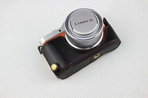 Koowl 対応 Lumix パナソニック PEN GF7 GF8 GF9 GF10 カメラ バッグ カメラ ケース 本革、Koowl手作りトップクラスの牛革カメラハーフケース、Lumix パナソニック PEN GF7 GF8 GF9 GF10一眼カメラケース、防水、防振、携帯型、透かし彫りベース＋ハンドストラップ（カメ