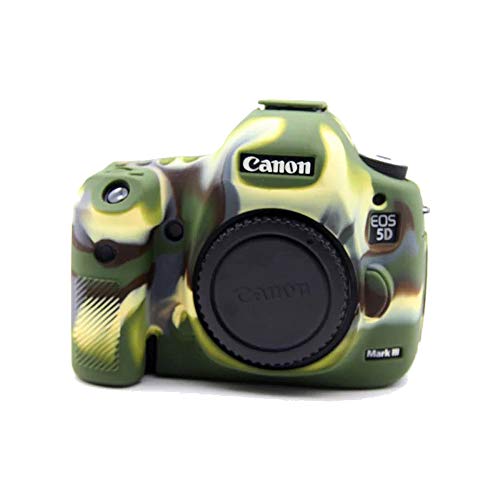 Koowl 対応 Canon キヤノン EOS 5D Mark III 5DS 5D3 5DS R カメラカバー シリコンケース シリコンカバー カメラケース 撮影ケース ライナーケース カメラホルダー、Koowl製作、外観が上品で、超薄型、品質に優れており、耐震・耐衝撃・耐磨耗性が高い (迷彩柄)