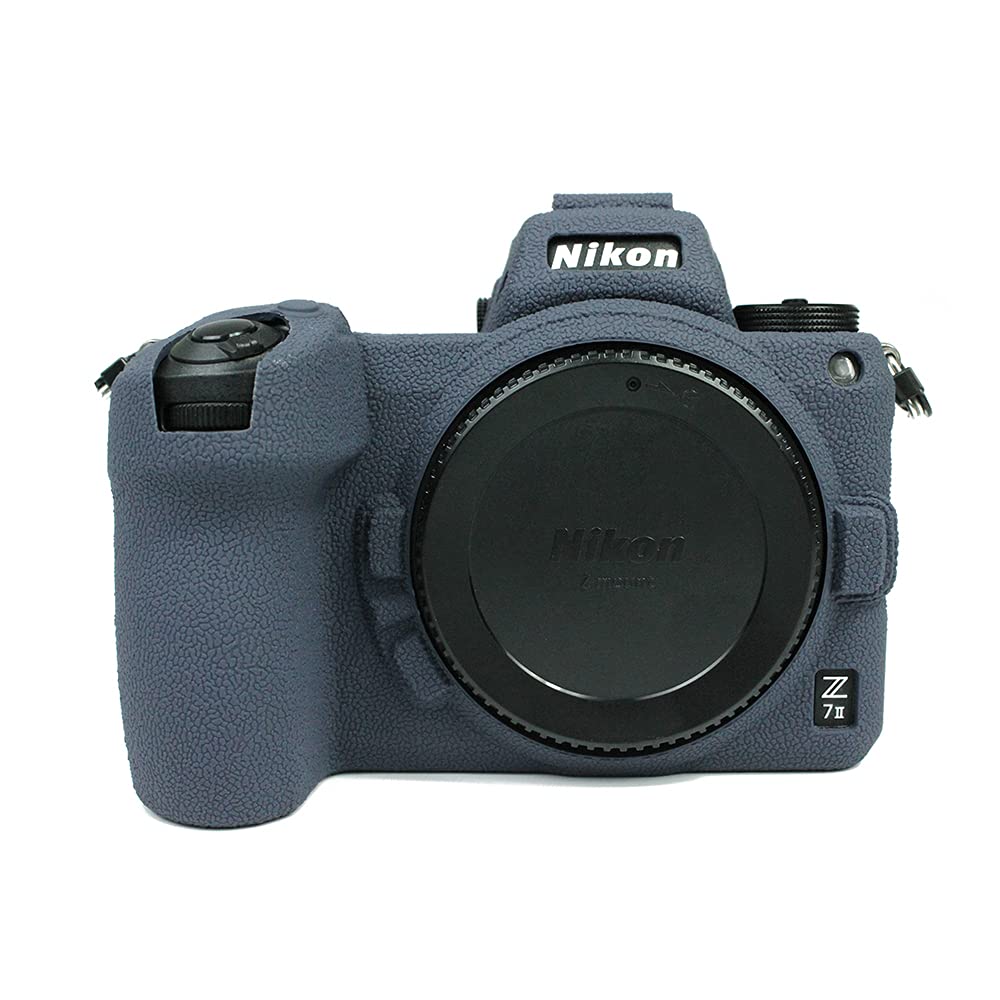 対応 NIKON ニコン PEN Z6II Z7II Z6 Mark II Z7 Mark II カメラカバー シリコンケース シリコンカバー カメラケース 撮影ケース ライナーケース カメラホルダー、Koowl製作、外観が上品で、超薄型、品質に優れており、耐震・耐衝撃 (ブルー)