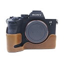 Koowl 対応 Sony ソニー A7R5 A7M4 A7 IV α7 IV ILCE-7M4 ソニーアルファ7 IV A7Siii A7S M3 Sony A1 ILCE-1 カメラケース カメラカバー カメラバッグ カメラホルダー 【KOOWL】ハンドメイドのPUレザーカメラベース保護カバー 付属品：ハンドストラップ 便携 防水 防