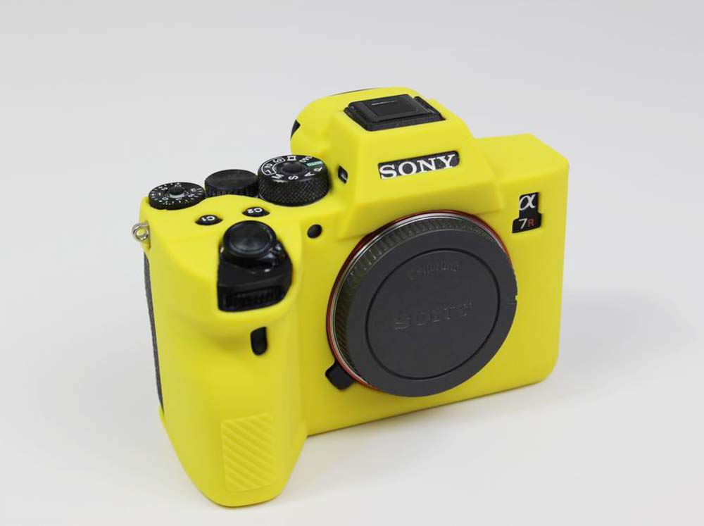 対応 SONY ソニー PEN A7R IV α7R IV A7R4 α7R4 カメラカバー シリコンケース シリコンカバー カメラケース 撮影ケース ライナーケース カメラホルダー、Koowl製作、外観が上品で、超薄型、品質に優れており、耐震・耐衝撃・耐磨耗性が高い (イエロー)
