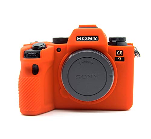 Koowl 対応 SONY ソニー PEN A7R4 A7R IV A9 II A9 Mark II カメラカバー シリコンケース シリコンカバー カメラケース 撮影ケース ライナーケース カメラホルダー、Koowl製作、外観が上品で、超薄型、品質に優れており、耐震・耐衝撃・耐磨耗性が高い (オレンジ)