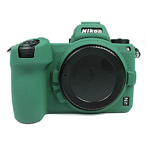 対応 NIKON ニコン PEN Z6II Z7II Z6 Mark II Z7 Mark II カメラカバー シリコンケース シリコンカバー カメラケース 撮影ケース ライナーケース カメラホルダー、Koowl製作、外観が上品で、超薄型、品質に優れており、耐震・耐衝撃 (グリーン)