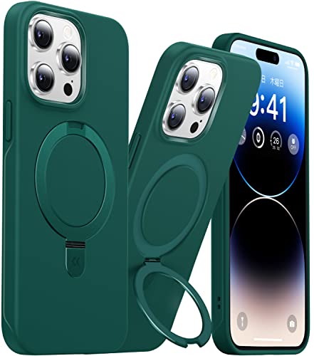 【スタンド・Magsafe対応・静電気防止】 CASEKOO iPhone14ProMax 用 ケース 隠し収納式 米軍MIL規格 耐衝撃 スマホケース 薄形 シリコ..