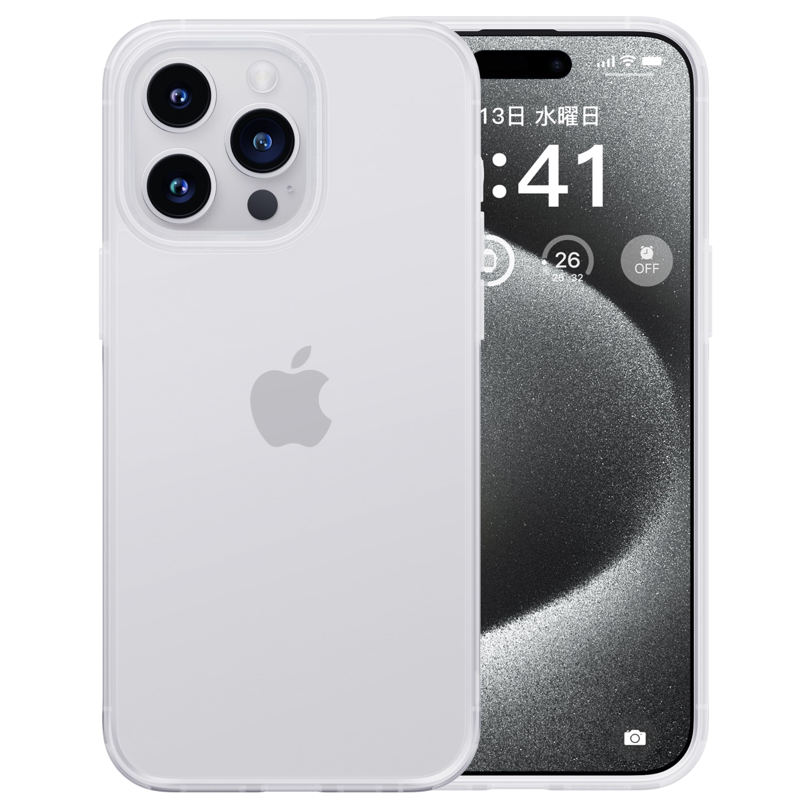 【本体の色・3色】CASEKOO iPhone 15 Pro Max 用 ケース 耐衝撃 滑り止め 指紋防止 米軍MIL規格 マット仕上げ ストラップホール付き 黄変防止 耐久性 カバー ワイヤレス充電対応 アイフォン 15 プロマックス 用 6.7 インチ ケース(マットホワイト)