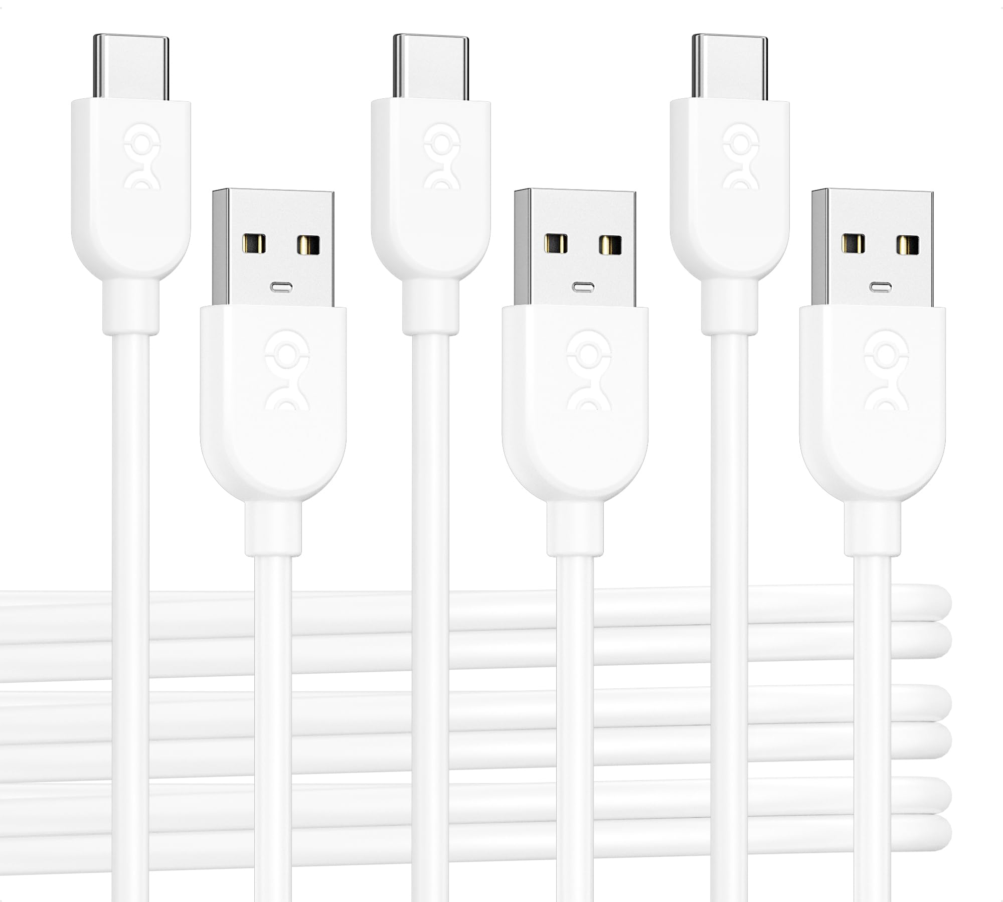 Cable Matters 3本セット USB C USB A 変換ケーブル ホワイト 0.3m/1ft 柔らかい USB C A 変換ケーブル 3A高速充電 オレン ジ ブルー パープル iPhone 15/15 Pro/15 Plus/15 Pro Max/Galaxy S23対応