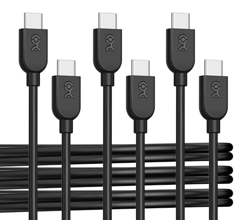 Cable Matters 3本セット USB C ケーブル ブラック 0.3m/1ft 柔らかい USB Type-C ケーブル 60W PD対応 オレン ジ ブルー パープル iPhone 15/15 Pro/15 Plus/15 Pro Max/Galaxy S23対応
