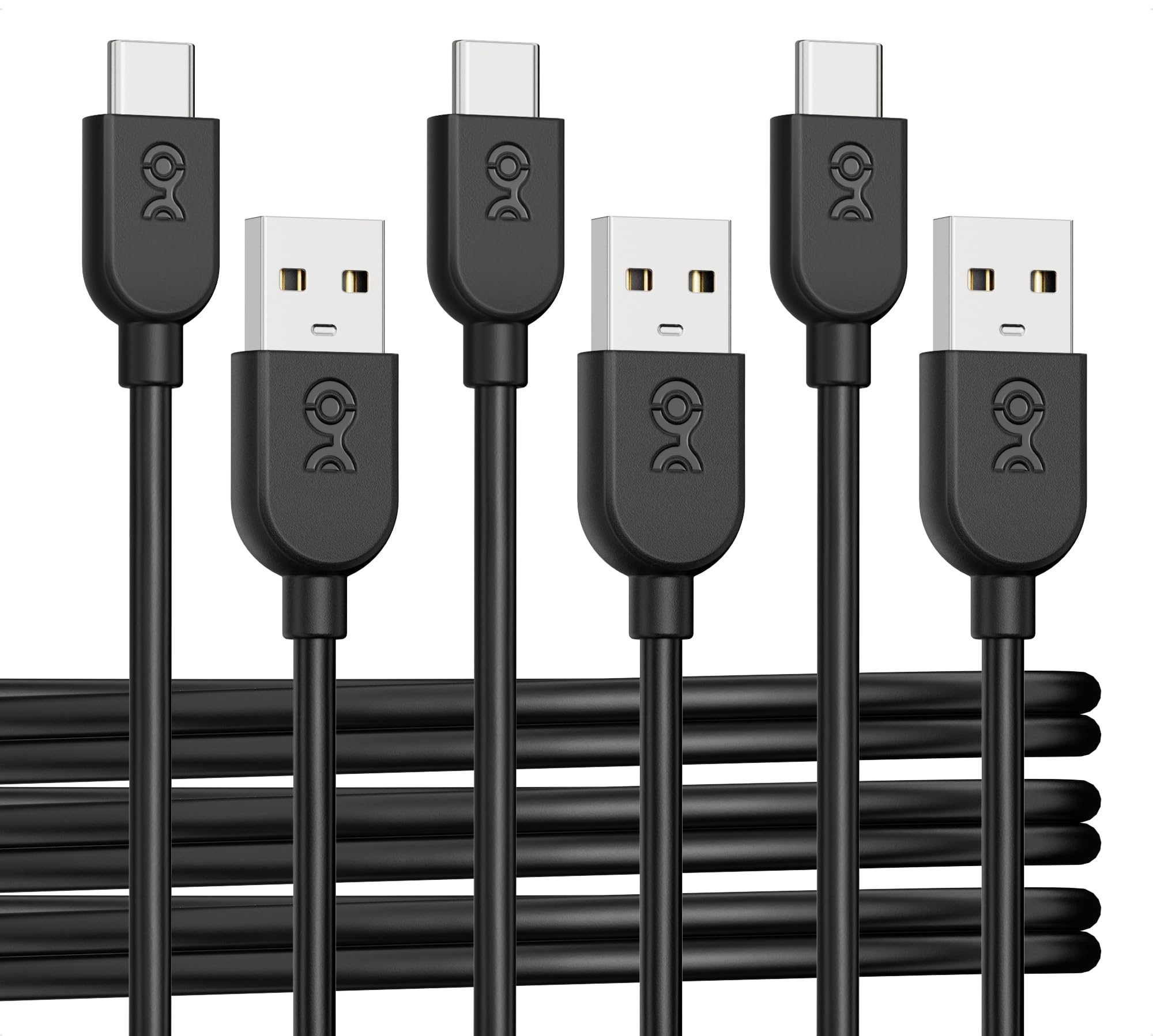 Cable Matters 3本セット USB C USB A 変換ケーブル ブラック 0.9m/3ft 柔らかい USB C A 変換ケーブル 3A高速充電 オレン ジ ブルー パープル iPhone 15/15 Pro/15 Plus/15 Pro Max/Galaxy S23対応