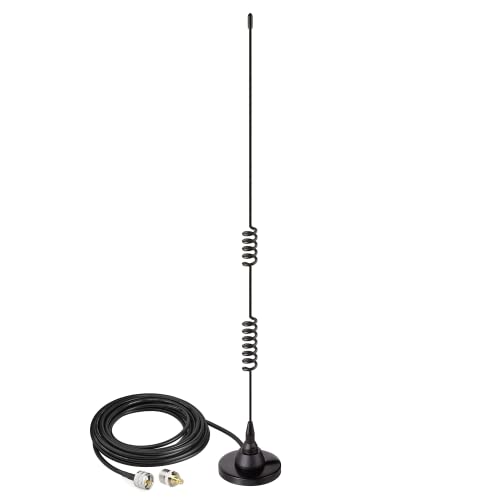 BINGFU モバイルアマチュア無線アンテナデュアル周波数VHF UHF 136-174MHz 400-520MHzアマチュア無線アンテナ磁気ベースPL259オスアンテナBTECH ICOMに適していますケンウッドミッドランド八重洲TYT AnyToneアマチュア無線