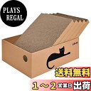 LIFLIX 猫 爪研ぎ 段ボール ダンボール箱に猫爪とぎ5枚入り 両面使い 猫ベッド 経済的 掃除楽 42×32×15cm