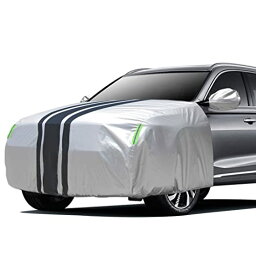 ANBEN ボンネットカバー 防炎フロント保護カバー 車載用ヘッドライト リアビューミラー保護カバー 日焼け防止とアンチエイジング 防塵 蛍光反射ストリップ付き 裏起毛タ SUV車用 オフロード車用 適合目安:車長4.40m~5.20m/車幅1.60m~1.95m SVX-L