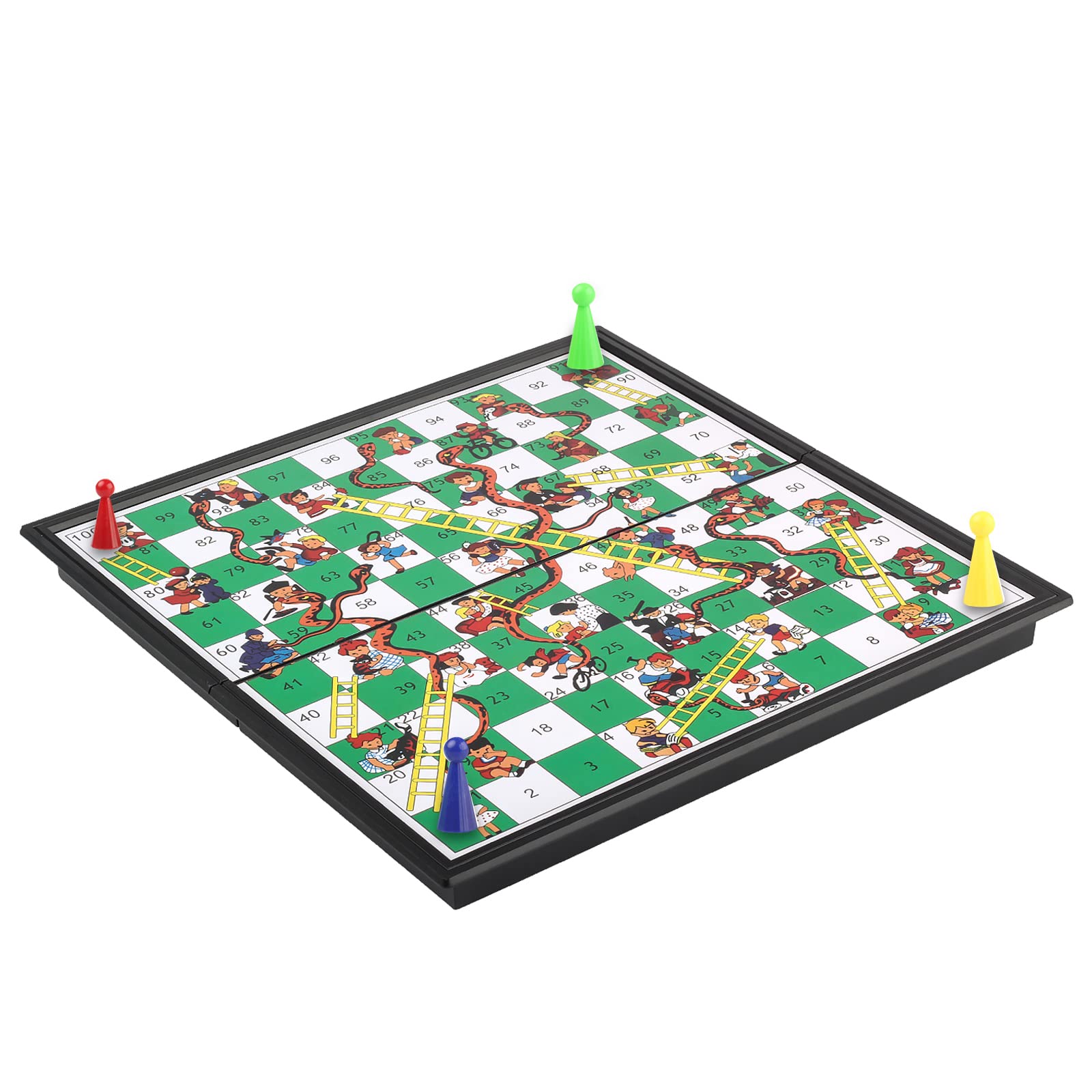 Andux 折り畳み式磁気 ヘビのチェス 携帯用板ゲームセット CXYXQ-03 2507