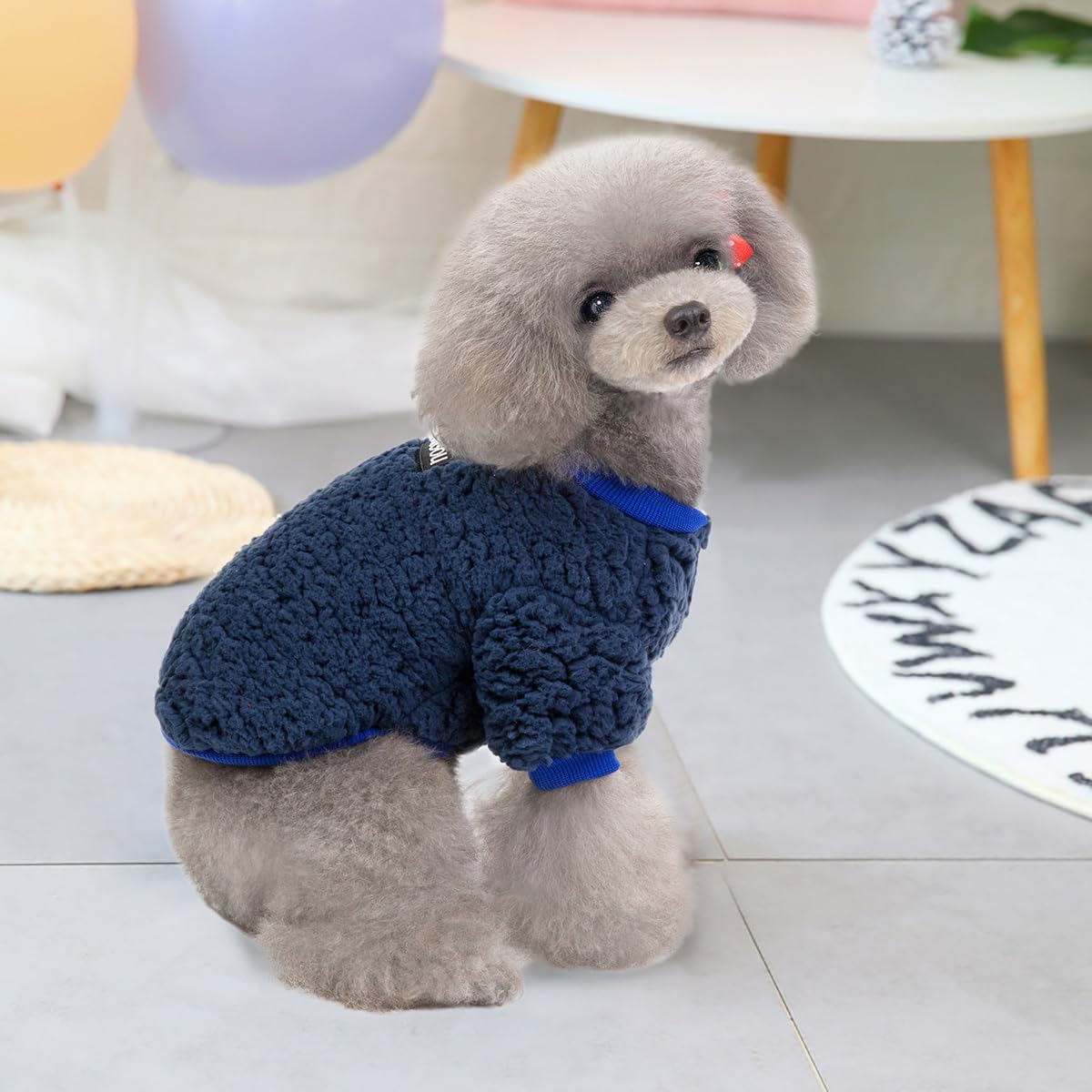 AmzBarley 犬服 秋冬 コート ジャンパー コットン 前開き ボタン ふわふわ 柔らかい 暖かい 防寒 厚手 あたたかい 小型犬 中型犬 犬 服 冬 可愛い おしゃれ ドッグウェア パジャマ ルームウェア 抜け毛対策 お出かけ 散歩