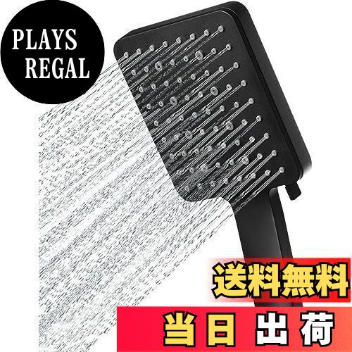 Newentor シャワーヘッド 四角 6階段モード80%節水率 マイクロナノバブル美肌美容 大きいシャワーヘッド クロム+ABS+ステンレス鋼 高水圧 低水圧応対 国際汎用基準G1/2規格アダプター付