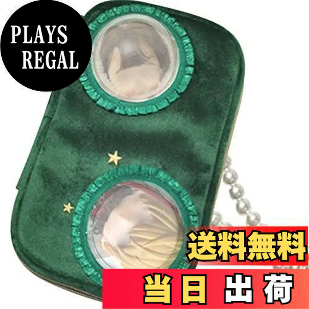 【送料無料】Umora OB11ケース オビツ11 ケース おもちゃ 箱 ソフト バッグ 11cm人形用 お出かけ用 可愛い ストラップ付 透明窓 保護 二個人形を収納する（グリーン・二つ丸窓・パールストラップ）