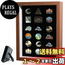 Umora ピンバッジ用 収納 フレーム ブローチ バッジ フェルト 展示 防塵 透明窓付 ブローチピン 2way コレクションケース 20.3*15.2*5cm(クルミの枠)(3)