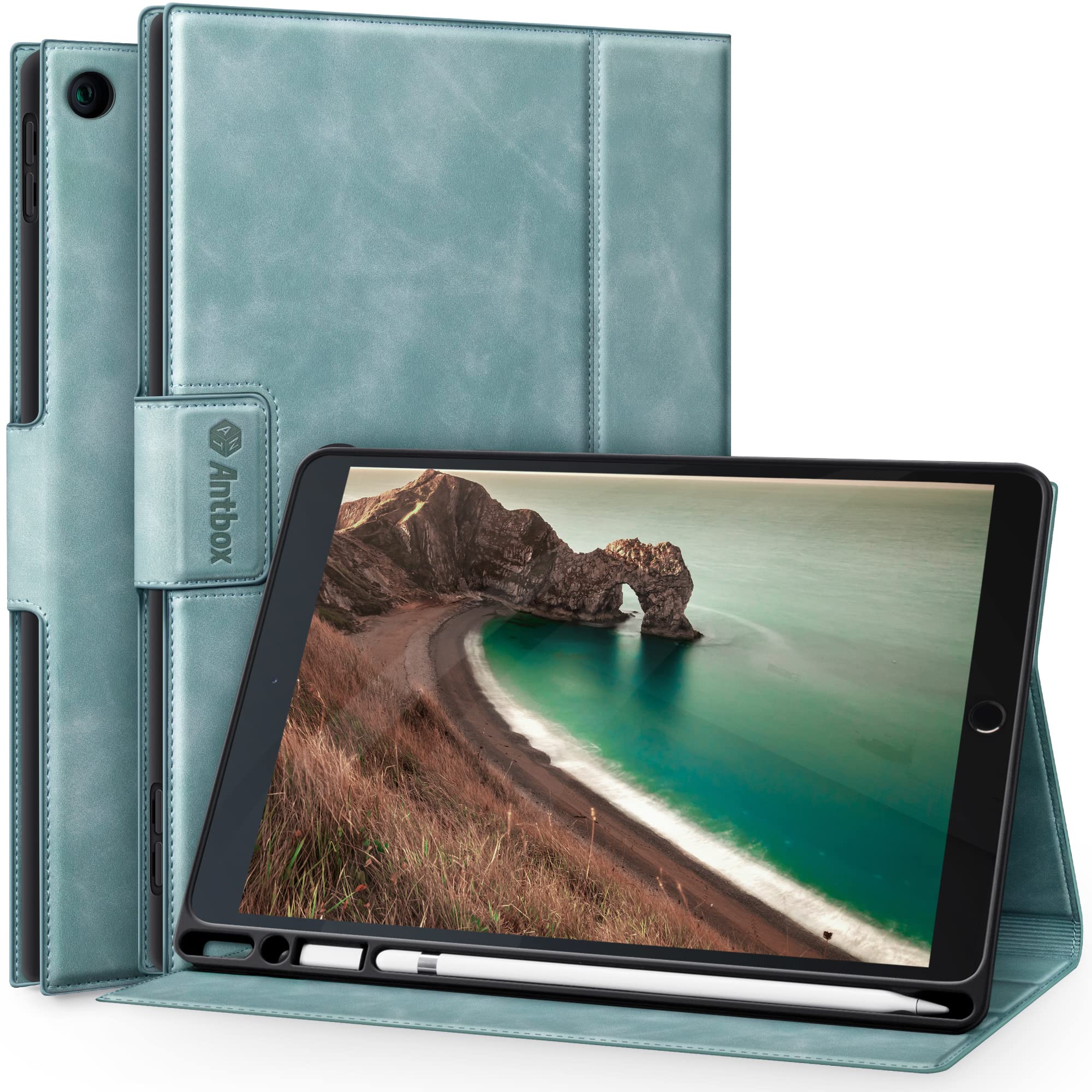 Antbox iPad 9/8奱 եPU쥶 Ҥӳɻ 7  ݸСѾ׷ åץڥ󥷥Ǽ ȥ꡼סɵǽդ ݸ iPad 10.2'' (饤ȥ֥롼)