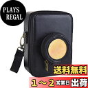 HIYQIN ケース, mini Evoカメラケース カメラ保護バッグ mini Evoケース ショルダーストラップ付き 全面保護Evoケース PUレザー(ブラ...