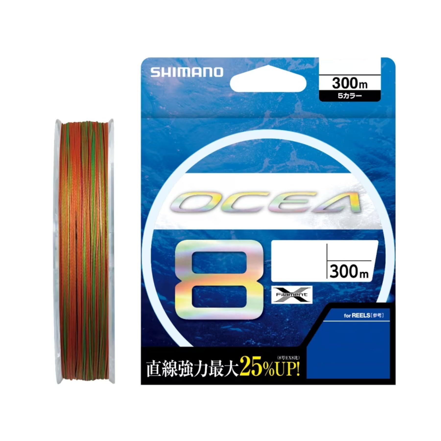 シマノ(SHIMANO) ライン オシア8 300m 3.0号 5カラー LD-A71S 釣り糸 ライン 3号