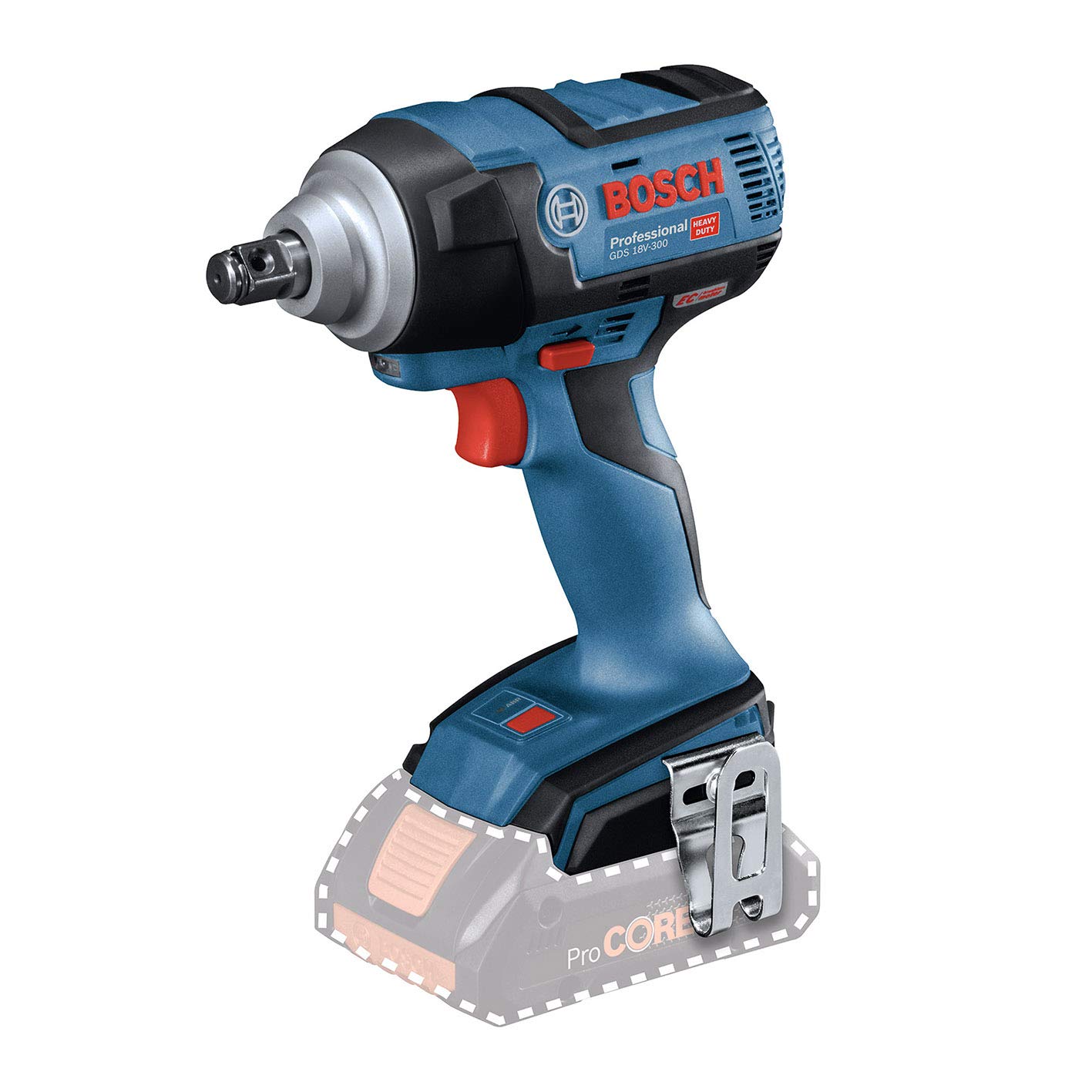 Bosch Professional(ボッシュ) 18V コードレスインパクトレンチ (本体のみ、バッテリー・充電器別売り) GDS18V-300H