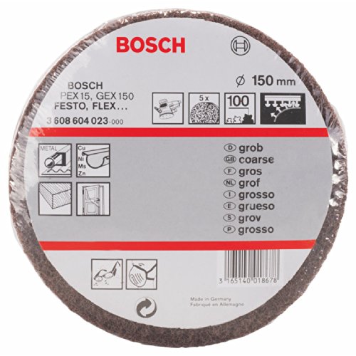 BOSCH(ボッシュ) サンディングクロス150mmφ #100 粗目 (5枚入) 3608604023 2