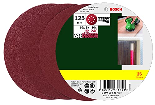 BOSCH(ボッシュ) ランダムサンダーペーパーセット125mmφ PR-PEX125M25 1