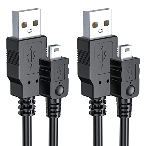 PS3充電ケーブル 2本 1.8m PS3充電器 USB A miniB オスオス wuernine コントローラーコード USB2.0