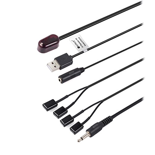 【送料無料】Neoteck 赤外線リモコリピーター リモコベンダー 1接収4発信 高感度 USBケーブル付き 四つの赤外発光ヘッド (1受信4発信)