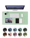 YSAGi デスクマット 両面デスクパット 大型マウスパッド ゲーミングマウスパッド 多機能デスクマット パソコンマウスパッド テーブルマットオフィスと自宅用 (緑 ピンク, 60 35cm)