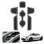 【GAFAT】TOYOTA GR86 トヨタ ZN8型 2代目 2021年～現行 86 新型 専用 ドアポケットマット ラバーマット ゴム 防音 ドリンクホルダー ドレスアップ インテリアラバーマット 汚れ防止 右ハンドル専用 傷防止 滑り止め (ホワイト)