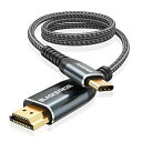 BLACKSYNCZE USB-C HDMI ケーブル【4K@60Hz/2M】HDMI Type-C 変換ケーブル (Thunderbolt 3 互換) ナイロン編組 タイプC HDMI 変換 ケーブル MacBook Air、MacBook Pro、Pad Pro/Air、Galaxy 23/22、Huawei Matebook、Surface Pro、Chromebook などに対応