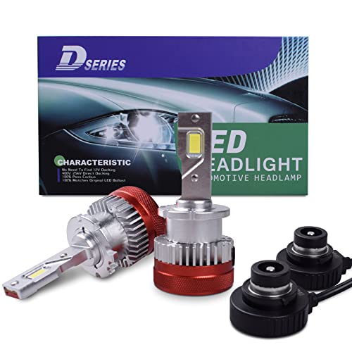 MOREFULLS D2S LED ヘッドライト 車検対応 HIDを超えるLED ! 12V/24V対応 純正HIDをLED化 35W 24000LM ホワイト 6000K キャンセラー内蔵 両面発光 ポン付け 純正交換 輸入車 2個セット