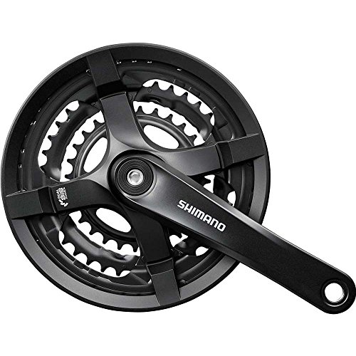 シマノ (SHIMANO) フロントチェーンホイール (MTB) FC-TY501 48×38×28T 175mm 8S/7S/6S チェーンガード付 ブラック・対応BB 四角軸 122.5mm (D-NL) EFCTY501E888CLB