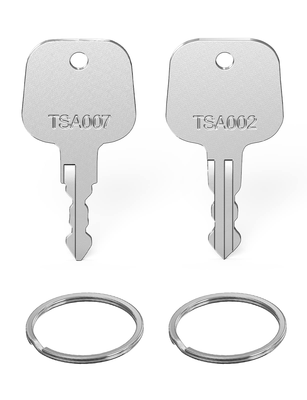 Mellbree TSA 鍵 TSA002 007用のロックキー 鍵 2本セット キーリング付き トラベルバッグ 荷物スーツケース鍵 マスターキー スペアキー TSA002 TSA007鍵対応