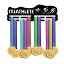 PH PandaHall トライアスロン メダル ホルダー トライアスリート メダルハンガー ディスプレイ ス 賞牌のラック 収納 壁掛け 鉄製フレーム 50個以上のメダル用 スポーツメダルフック 学校競技 40x15cm（15.7x5.9インチ）