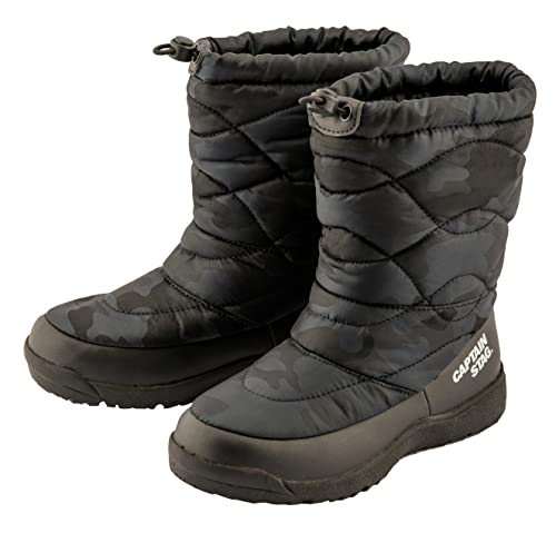 キャプテンスタッグ(CAPTAIN STAG) 子供用 スノーブーツ ブーツ 防寒靴 CS ジュニア 防水スパイクブーツ 裏ボア 20cm ブラックカモ UX-2644