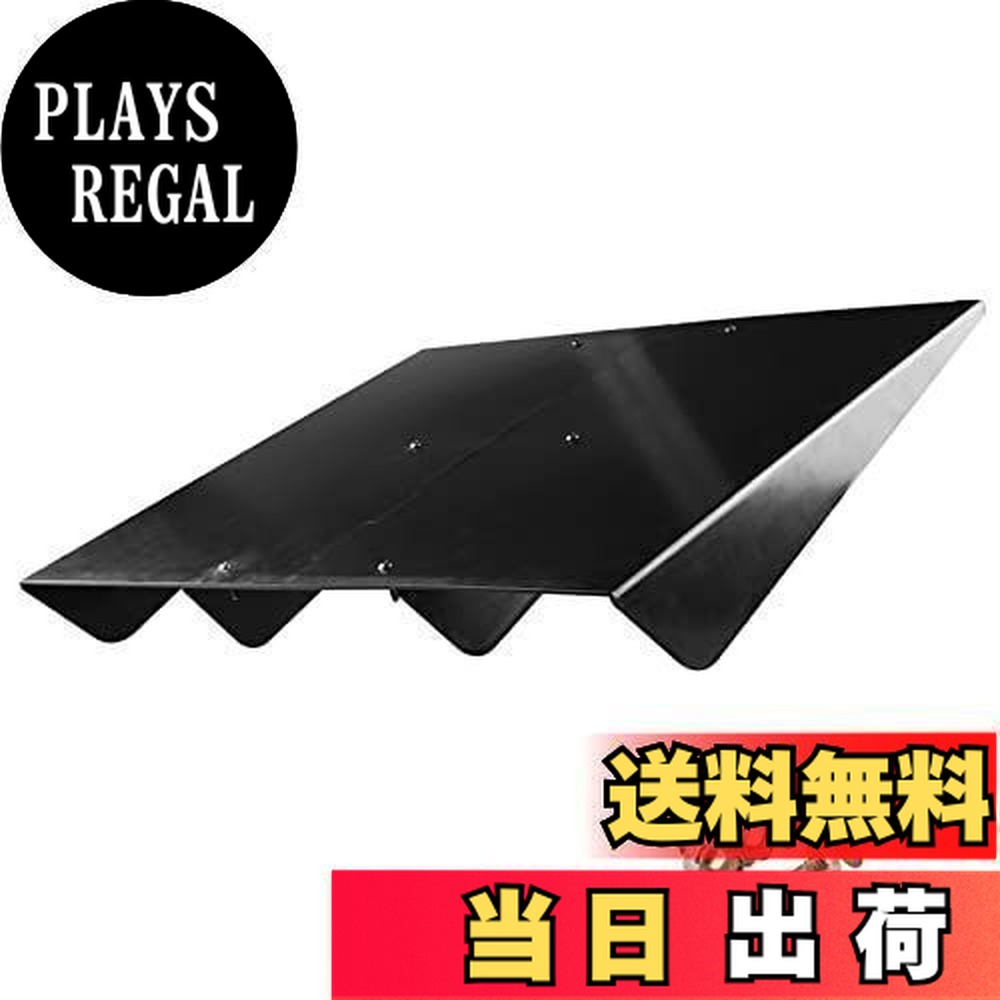 【送料無料】RUIEN 汎用スポイラー 組立式 リアディフューザー リアバンパースポイラー アンダーパネル シャークフィン風 ABS製 未塗装 黒 ドレスアップ 整流 車高が下がらない ブラック