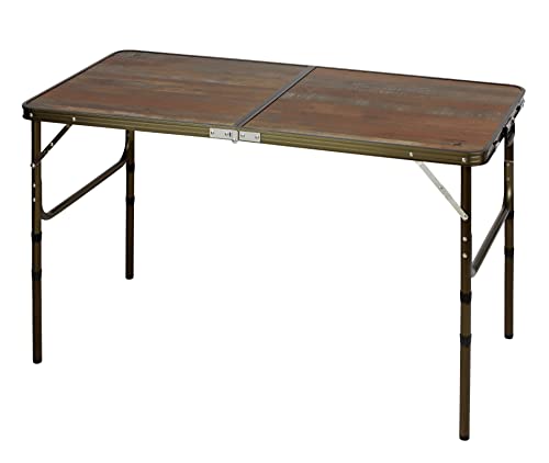 キャプテンスタッグ(CAPTAIN STAG) アウトドアテーブル テーブル フォールディングテーブル 120×60cm 高さ4段階調節可能 4~6人用 アルミ製 ビストロ UC-571