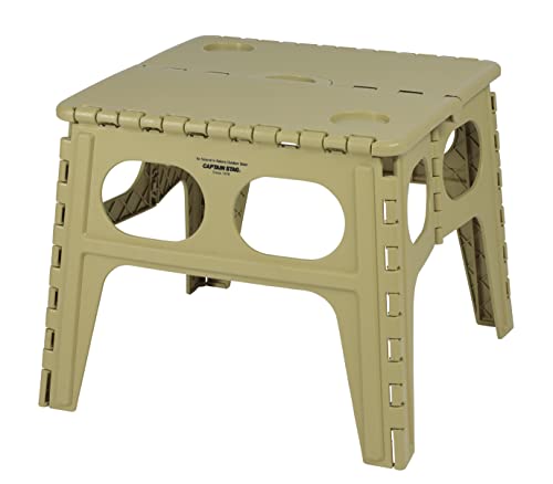 キャプテンスタッグ(CAPTAIN STAG) アウトドアテーブル テーブル 折りたたみテーブル コンパクト フォールディングテーブル 持ち手付 カーキ UW-1531