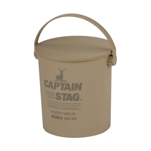 キャプテンスタッグ CAPTAIN STAG アウトドア CS 座れるバケツ 15L ベージュ 日本製 UM-1617