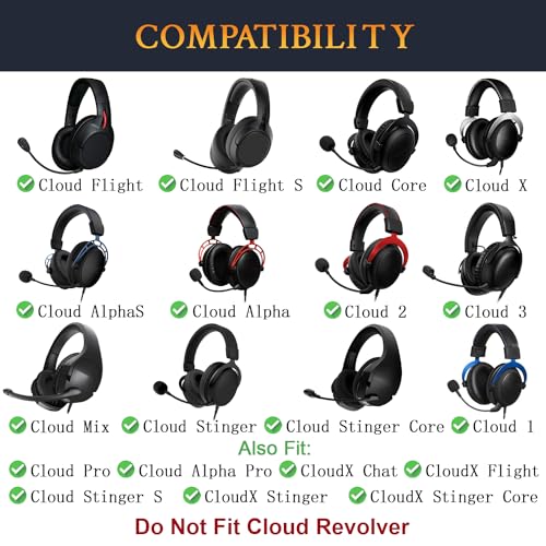 SOULWIT 冷却ジェル パッド イヤーパッド HyperX Cloud 1/I/2/II/3/III/Pro/Core/Alpha/Alpha S/Flight/Stinger/Mix/CloudX/CloudX Chat 用 交換 イヤークッション ヘッドホンパッド 高密度フォーム 冷感パッド （レッドストーム） 3