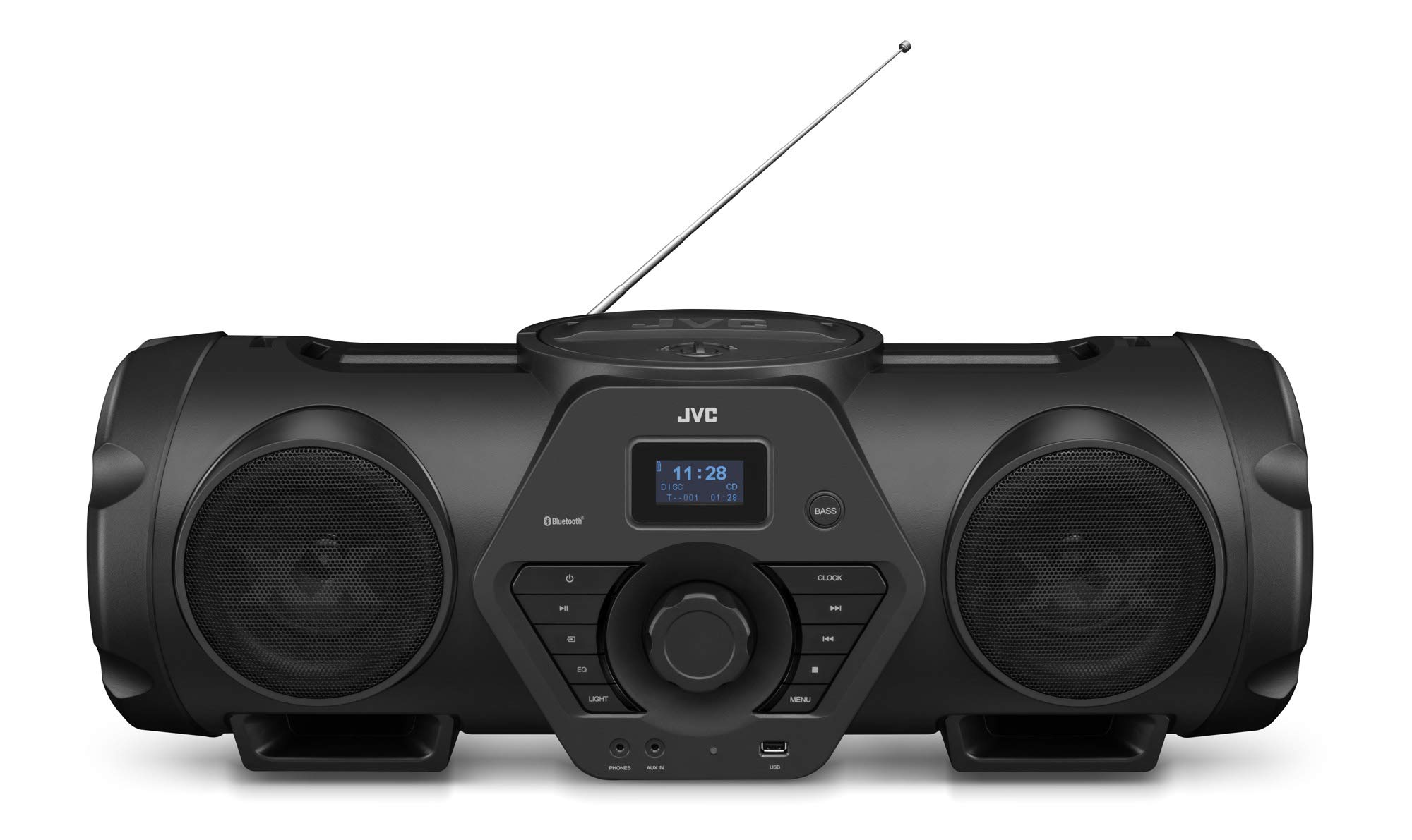 JVCケンウッド JVC RV-NB250BT XXシリーズ Bluetooth?搭載オールインワンCDシステム ツインウーファー・ハイパワーアンプ搭載 重低音サウンド ブラック