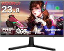 KOORUI ゲーミングモニター 24インチフルHD VA 非光沢 1ms 165Hz FPS, RTS向けDCI-P3, AdaptiveSync対応, 傾き調節, HDMI X2, DP, VESA, ブルーライト軽減 モニター 24E4