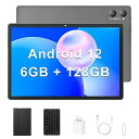 CNBANAN Android12 タブレット 10.1インチ アンドロイドタブレット RAM 6GB+ROM 128GB 8コアCPU 5000mAh Type-C 2.4G/5G wi-fiモデル Bluetooth GPS 13MP/5MPカメラ スピーカー 軽量 付属品にはBluetoothキーボードと保護ケースが付いています