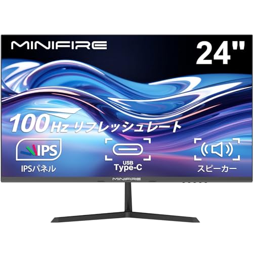 Minifire 24 USB-C 100Hz ˥ IPS ԡ¢ HDR10 Adaptive Sync VESAб ե졼쥹 USB-C/DP/HDMI ԡ(USB-C֥ HDMI֥-MF24X3C