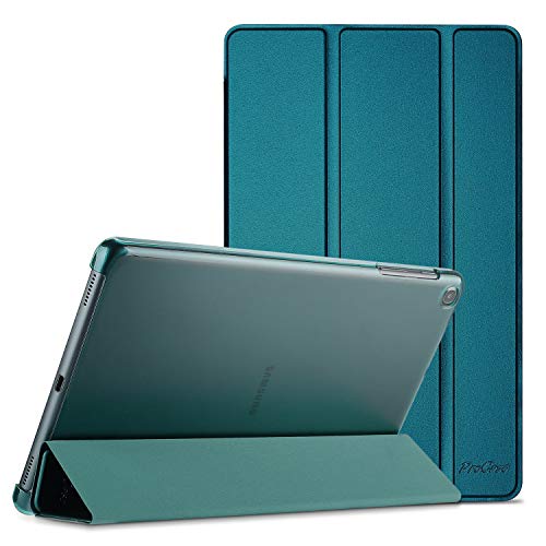 ProCase Galaxy Tab A 10.1 (2019)ケース スマート 超スリム スタンド フォリオ保護ケース 半透明フロスト バックカバー 対応端末： Galaxy Tab A 10.1（T510 T515 T517）2019発売 -ティール